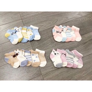 Set 5 đôi tất lưới cổ ngắn cho bé