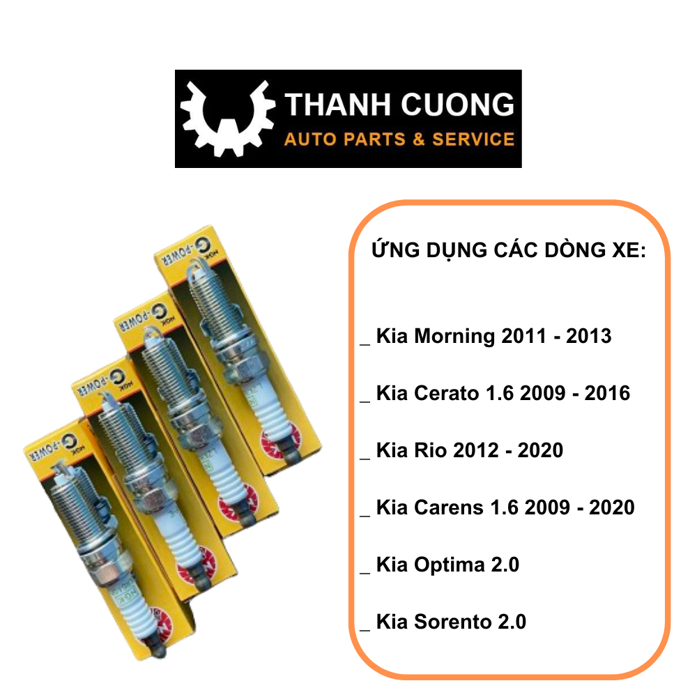 Bugi Đánh Lửa Xe KIA Morning, Rio, K3, Cerato, Soluto, Carens..Loại Xịn NGK Chân Bạch Kim Platinium 