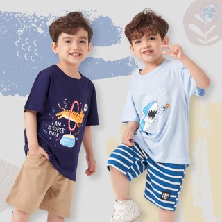 Áo cộc tay cho bé trai  chất cotton mềm mịn mặc mùa hè, 6 màu, size trẻ em 3,4,5,6,7,8 tuổi