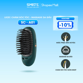 Lược Ion Âm Chăm Sóc Tóc Massage Da Đầu Smate SC-A01, Tóc Suôn Mượt Óng Ả Giảm Xơ Rối