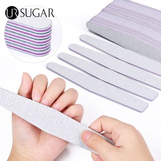 UR SUGAR Dao móng tay 100/180 mộc nhĩ có thể rửa sạch móng tay bằng cách đánh bóng dụng cụ làm móng 5PCS