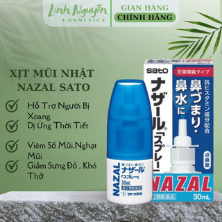 Xịt xoang mũi,ngạt mũi nazal sato 30ml nội địa nhật bản