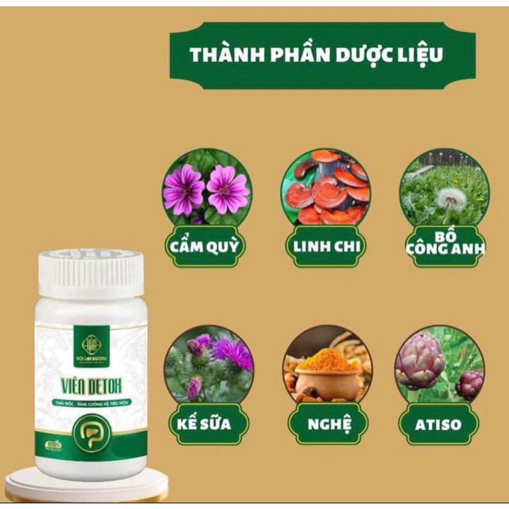 Viên detox nhuận tràng Calen Nature Farm thải độc ruột, giảm táo bón