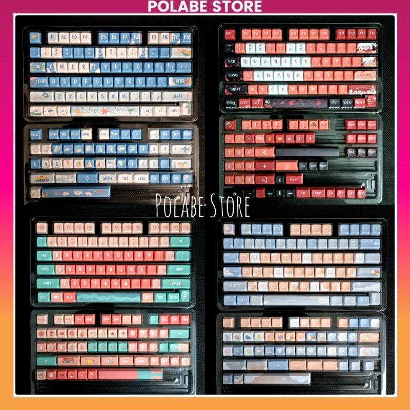 Tổng hợp Keycap XDA Honey Bee Mario XDA profile bàn phím cơ Polabe Store Keycap Plastic Kuromi