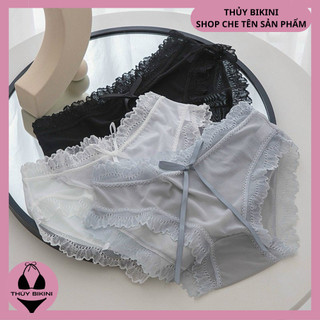 Set 10 Quần Lót Nữ Ren Nơ Tàng Hình Co Giãn Q22 - Thủy Bikini