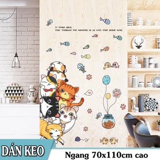 Decal dán tường Những chú mèo đáng yêu