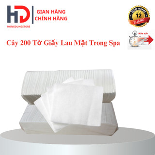 Giấy lau mặt rửa mặt tẩy trang đa năng | cây 200 tờ dùng cho gia đình spa thẩm mỹ