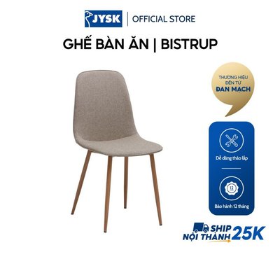 Ghế bàn ăn | JYSK Bistrup | thép/polyester | màu sồi/cát | R44xS53xC87cm