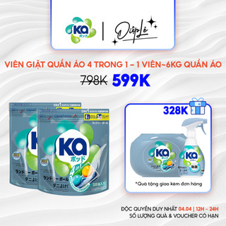  Combo 2 Viên Giặt Quần Áo KA pod Anti-dustmite 4trong1 diệt mạt bụi, làm sạch sâu, kháng khuẩn