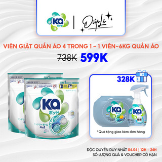  Combo 2 Túi Viên Giặt Xả Đa Năng 4 Trong 1 Ka pod Universal (40 Viên/ Túi)