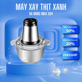 Máy xay thịt - xay sinh tố đa năng cối inox 304, công suất lớn xay thịt, xay tỏi ớt, xay rau - bảo hành 12 tháng
