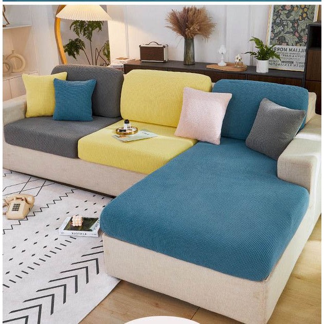 (CHỮ L+ SIZE LỚN) Vỏ Bao gối, Áo Bọc Đệm Sofa Co Giãn Nhung Gân, Bao trùm Ghế Tựa Phòng Khách, Nệm N
