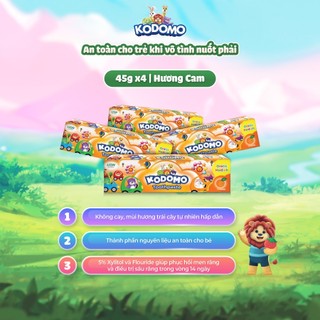 Combo 4 Kem Đánh Răng KODOMO Trẻ Em 45g