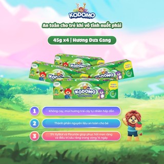 Combo 4 Kem Đánh Răng KODOMO Trẻ Em 45g