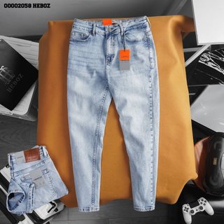 Quần jean basic slim Heboz 04 , quần dài nam chất vải denim - 00002058