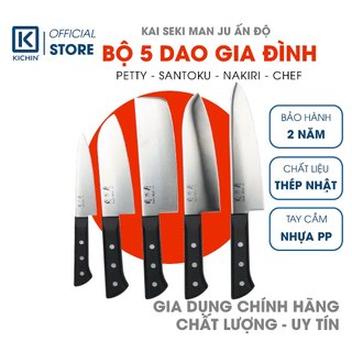 Bộ 5 dao nhật cao cấp kai ấn seki manju - thái đa năng - thịt cá - rau củ - gọt hoa quả manju-set5