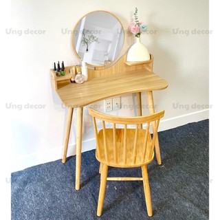 (Sỉ - lẻ) Bàn trang điểm kèm gương và kệ chính hãng Ưngdecor đa năng dành cho các nàng sẵn TpHCM