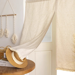 (DÁN KEO TIỆN LỢI CAO 1-2M) RÈM NOREN, MÀN CỬA 2 MẢNH, chân biên viền tua rua phong cách NHẬT BẢN