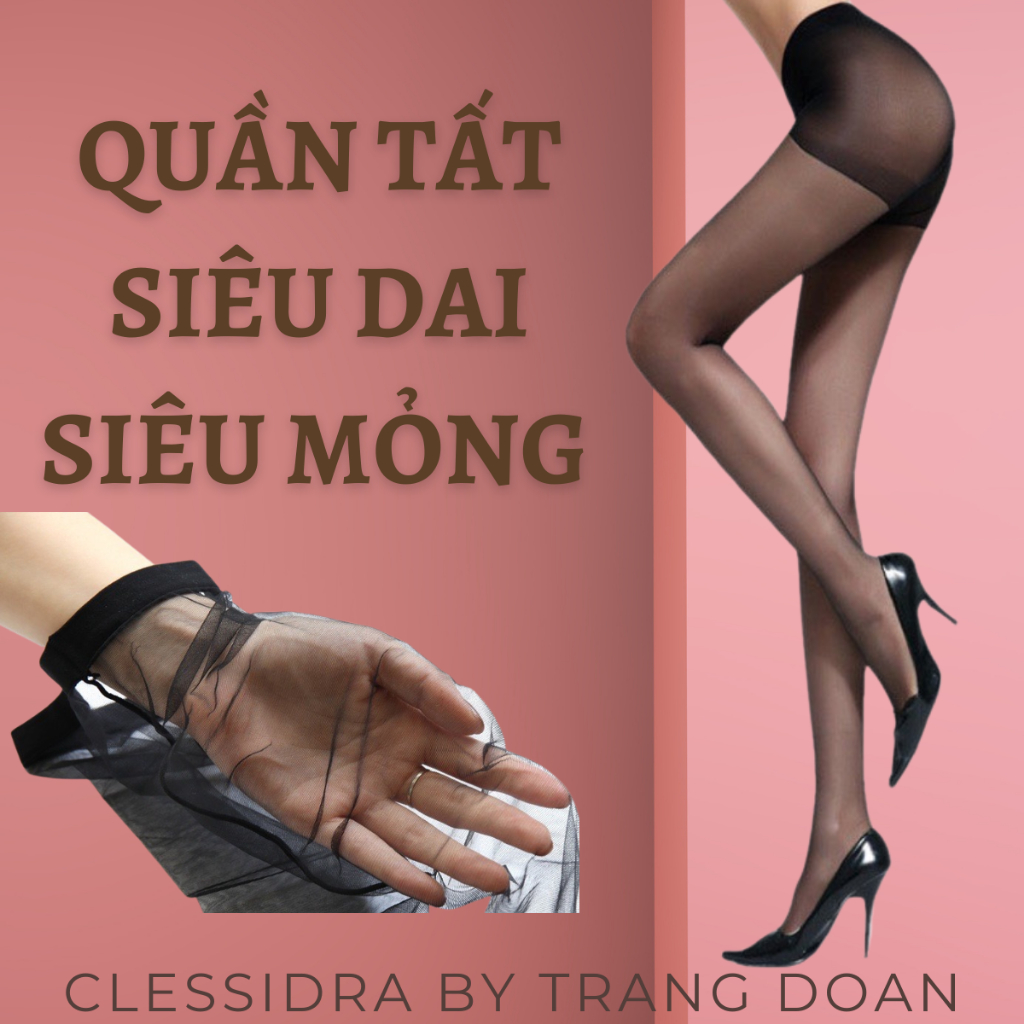 Quần Tất Siêu Dai Siêu Mỏng - Đen Trong