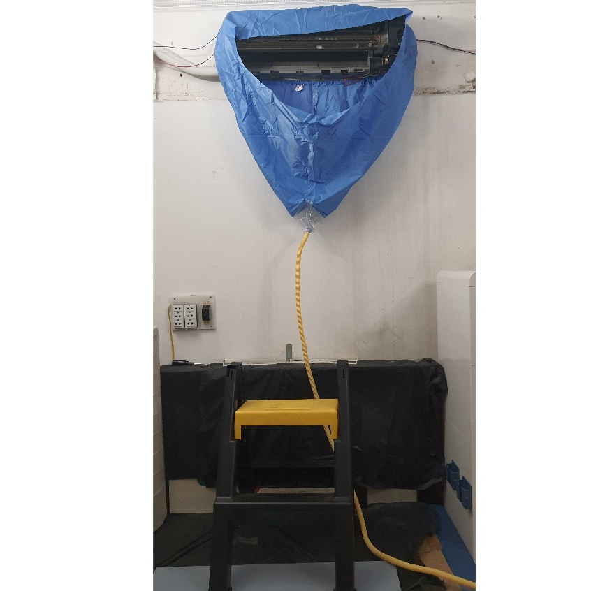 Cleaning cover for air conditioner - Túi trùm vệ sinh máy lạnh, máy điều hoà loại 1Hp 1,5Hp 2Hp mã Q533