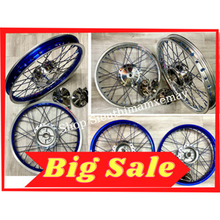 Bộ bánh căm Titan 2 màu niềng nhôm Thái dùng cho xe Dream/Wave thắng đùm