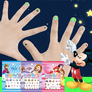Set dán móng tay cho bé, miếng nail sticker 3D hoạt hình công chúa cho bé gái