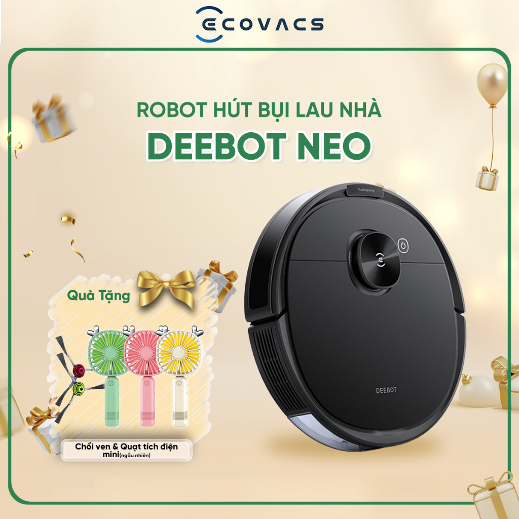 Robot hút bụi lau nhà thông minh Ecovacs Deebot NEO - Phiên bản Quốc tế - Hàng Chính Hãng