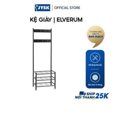 Kệ giày | JYSK Elverum | kim loại màu đen | R60xS40xC175cm