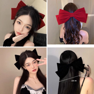 Kep tóc nơ nhung bản lớn siêu to sang chảnh, cặp tóc nữ size to Hàn Quốc Zichi NN06