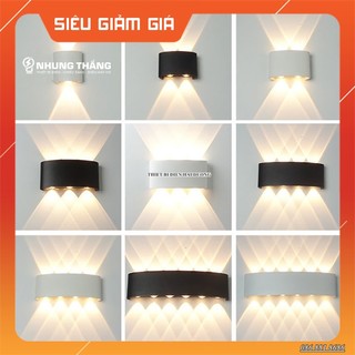 Đèn trang trí hắt tường 2 đầu - 8w chống nước TN189 (Đen/Trắng) - Bảo hành 18 tháng - Energy Green Lighting