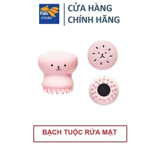 Cọ Rửa Mặt Bạch Tuộc (Màu Hồng Có Túi Đựng )