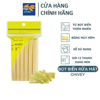 Bọt biển - Gói 12 Miếng Bông nở rửa mặt Chivey