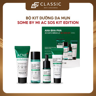 Bộ Kit Dưỡng Da Mụn Some By Mi AHA – BHA – PHA 30 Days Miracle AC SOS Kit