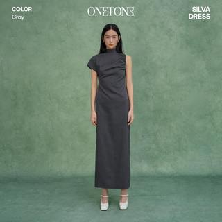 Váy liền Onetone vai bất đối xứng Silva