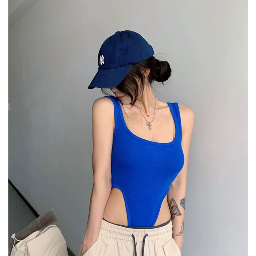 [CÓ SIZE] Áo Bodysuit Hai Dây SẴN MÚT NGỰC RANSHI Thiết Kế Hở Ngực Khoét Eo Cao Hack Dáng Sexy Chât Thun Tăm Mát -RBS038 | BigBuy360 - bigbuy360.vn