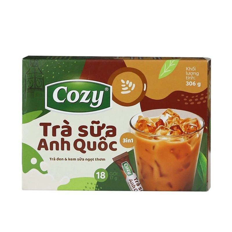Trà sữa Anh Quốc 3in1 10-18 tép*17gr (170gr-306gr/hộp)