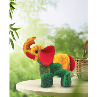 Thú Nhồi Bông Hình Voi Rừng Xanh KYMVIET Craft Cotton Trang Trí Nhà Cửa Phong Cách