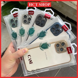 Ốp lưng iPhone cạnh vuông mạ Crom cao cấp chính hãng X&M cho 11/12/13/14/15Promax