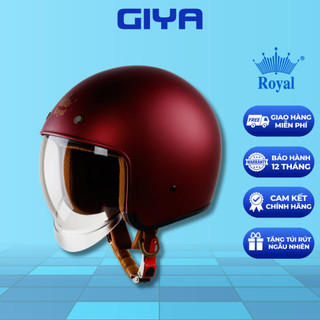 Nón bảo hiểm 3/4 royal m139 kính âm đỏ đô nhám