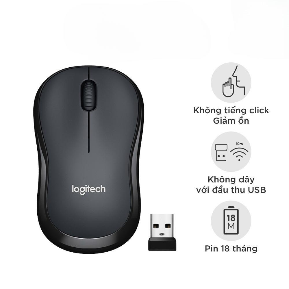 Chuột Không Dây Logiteche M220 Silent - Giảm Ồn, USB, Pin 1.5 Năm, thích hợp PC/Laptop OEM | BigBuy360 - bigbuy360.vn