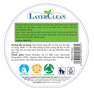 Nước rửa tay hữu cơ Layer Clean