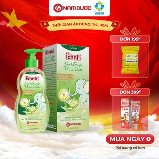 Sữa tắm gội thảo dược Ích Nhi cho bé chai 200ml phòng cảm lạnh, ngừa rôm sẩy, mẩn ngứa, dưỡng da mềm mịn cho bé
