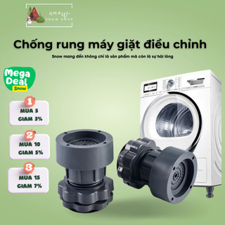 Set 4 Chân Chống Rung Máy Giặt Tăng Giảm Chiều Cao, Đế Cao Su Chống Rung, Siêu Chống Trượt