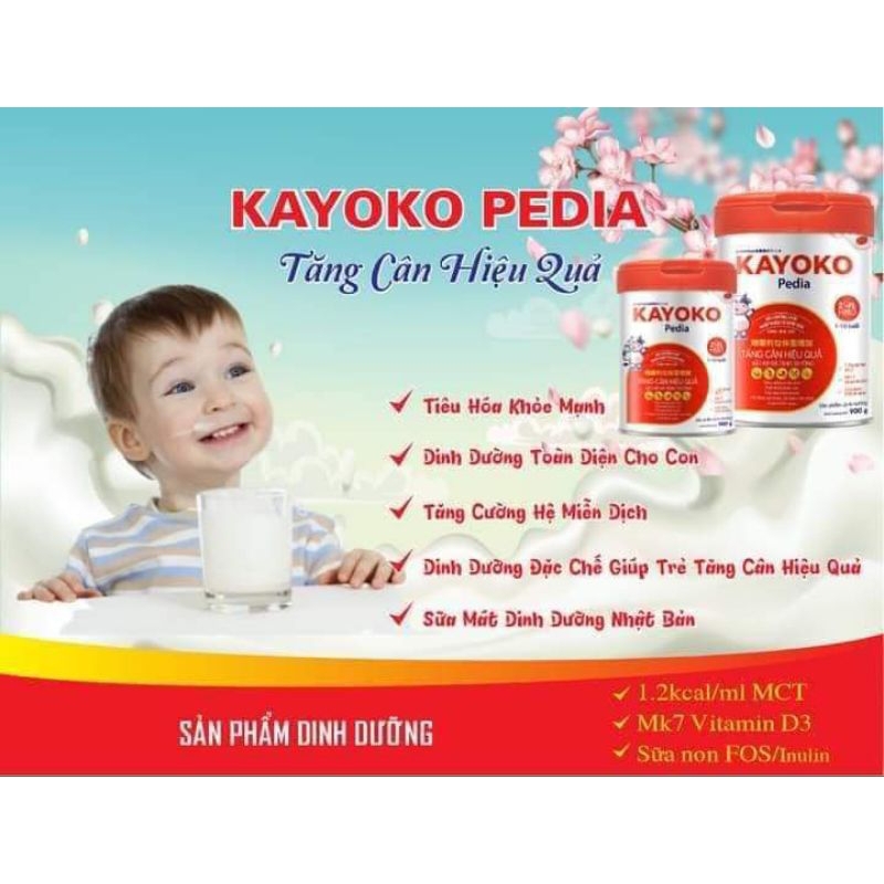 Sữa KAYOKO pedia( 1-10 tuổi).Giành Cho Trẻ biếng ăn, tăng cân hiệu quả (date mới)