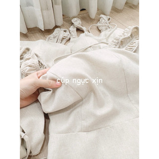 Váy lien chun vai cup ngực lưng đan
