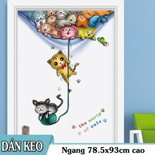 Decal trang trí tường - Những chú mèo quậy phá