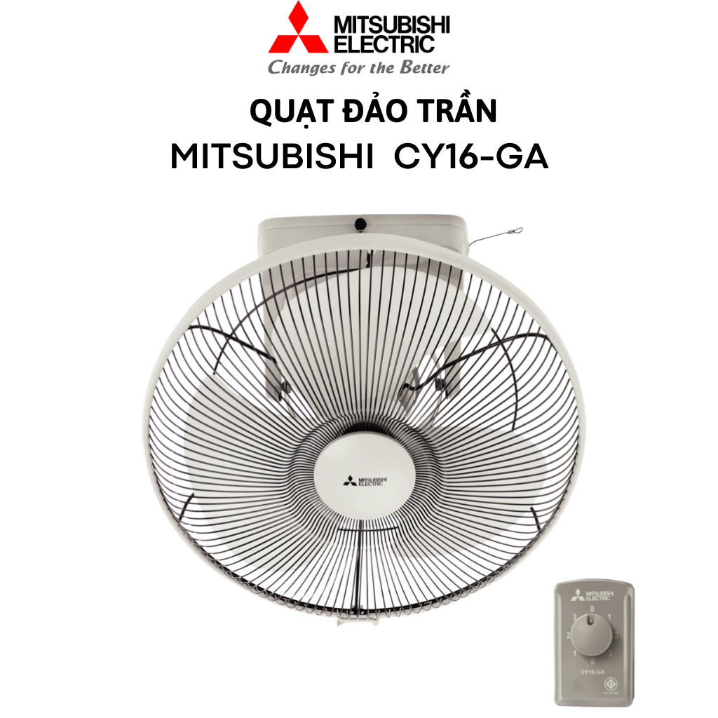 Quạt Đảo Trần Mitsubishi CY16-GA, 3 Cấp Độ Vận Hành, Công Suất 53W, Đường Kính Cánh 40CM, Hàng Chính