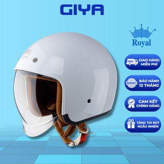 Nón bảo hiểm Royal M139 trắng kính âm