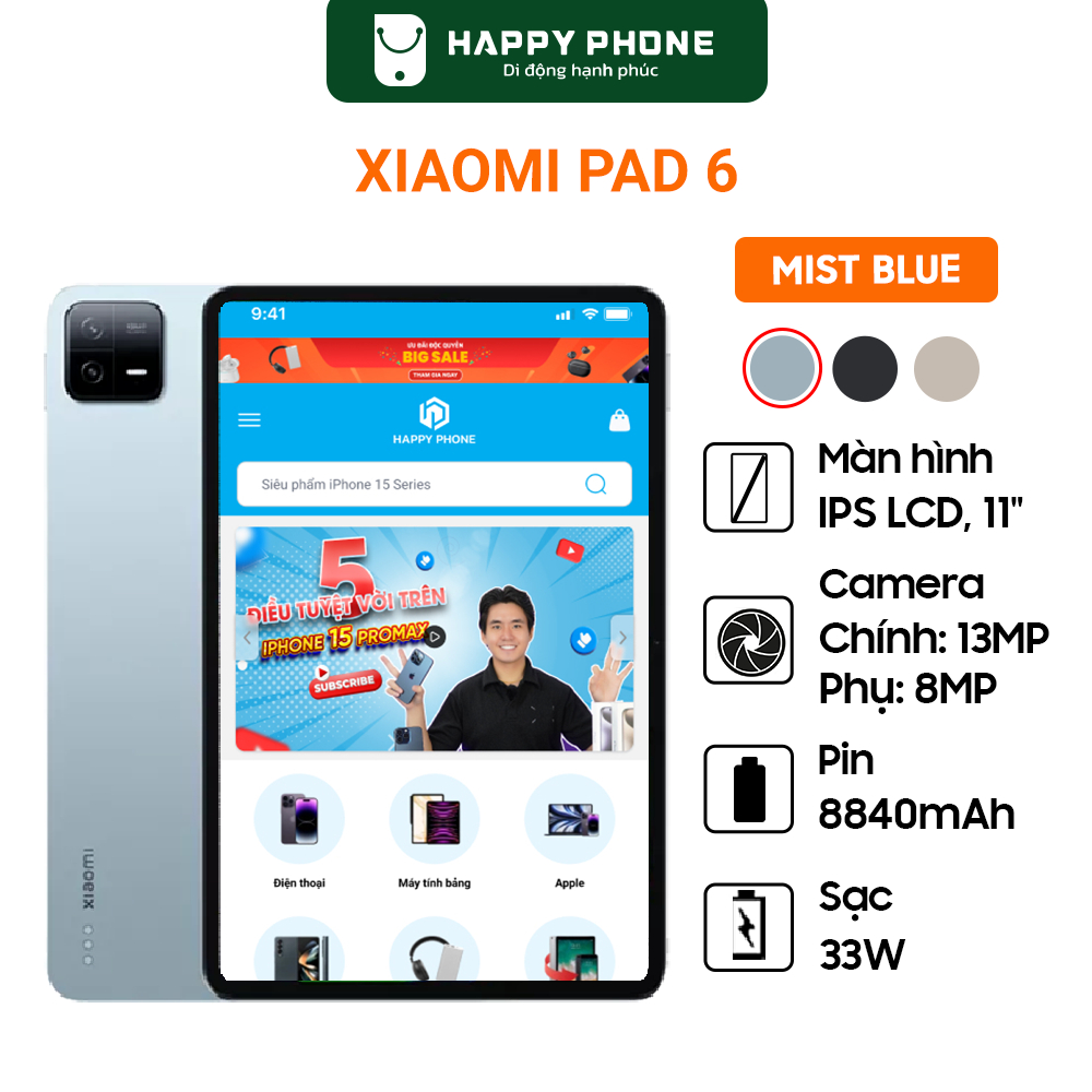 Máy Tính Bảng Xiaomi Pad 6 - Hàng Chính Hãng, Mới 100%, Nguyên seal