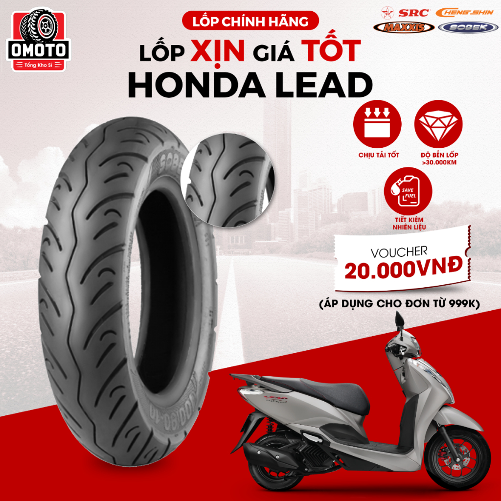 Vỏ Lốp Xe Lead 125, Vỏ Lốp Xe Máy Chính Hãng dòng xe Honda Lead,Độ Bền Cao, Chịu Tải Tốt, Giá Tốt, Đủ Size